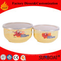 3 PCS Enamel Mixing Bowl Sunboat Kitchenware Food Storage